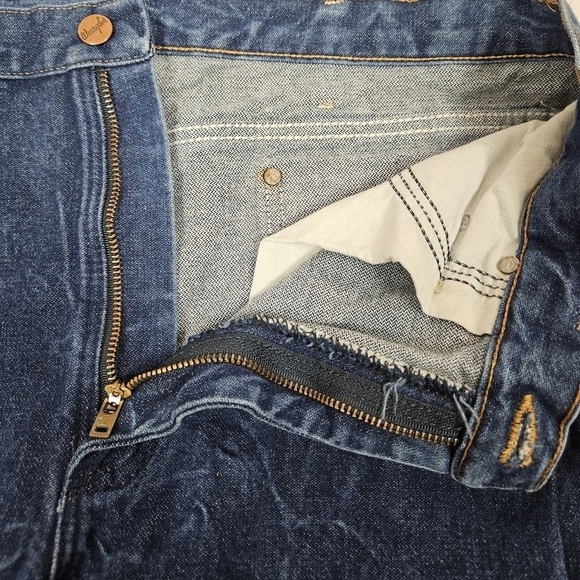 Vintage Wrangler Straight‎ Leg Dark Wash Denim Jeans Men's Size 36x33 - Picture 5 of 12